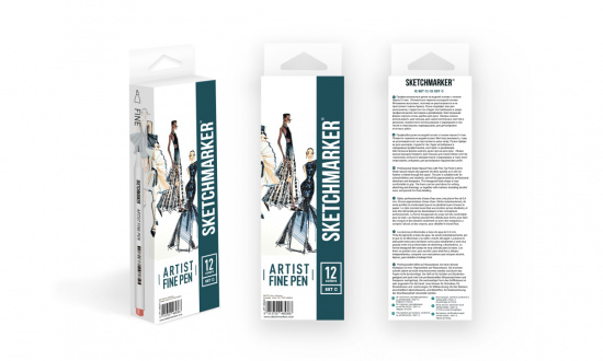 Набор капиллярных ручек Sketchmarker Artist fine pen Basic 3 12цв Набор капиллярных ручек Sketchmarker Artist fine pen Basic 3 12цв